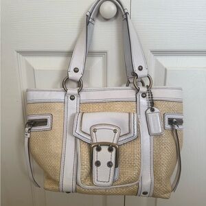 Coach Y2K legacy straw tote